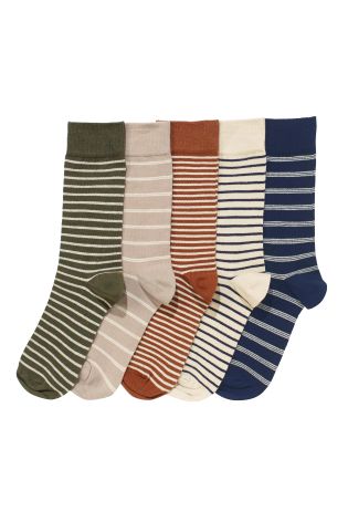 Mixed Stripe Socks Five Pack